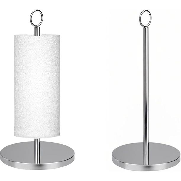 2pcs Paper Towel Holder, Stainless Steel Toilet Paper Holder Stand, Simple Napkin Holder for Kitchen Countertop Bars & Dining Tables