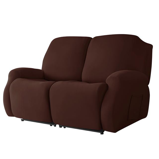 1 /2 /3 /4 Seat Recliner Sofa Cover Stretch Reclining Sofa Cover For Living Room Soft Solid Color Armchair Covers Washable 4 Pieces