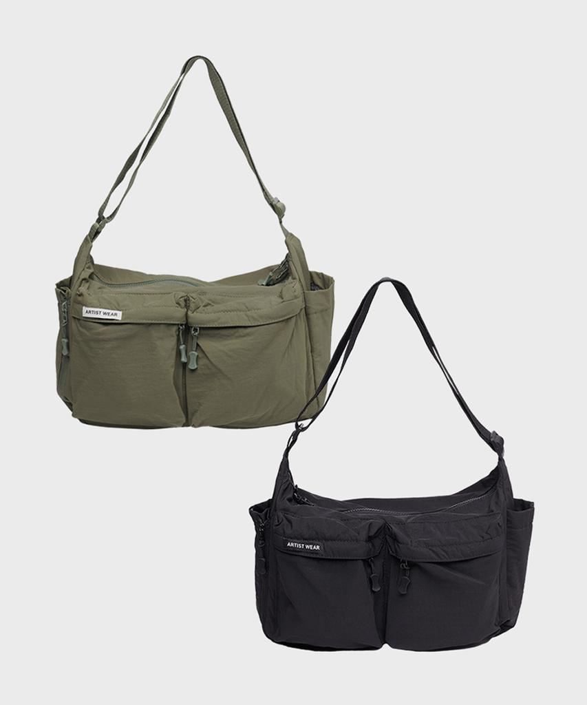 Artistwear [2Colors] Multi-Pocket Square Crossbody Bag