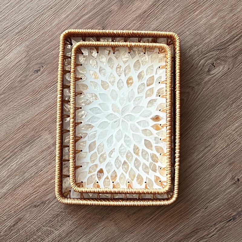 Champagne Leaf Rectangular Rice Husk Storage Basket Set