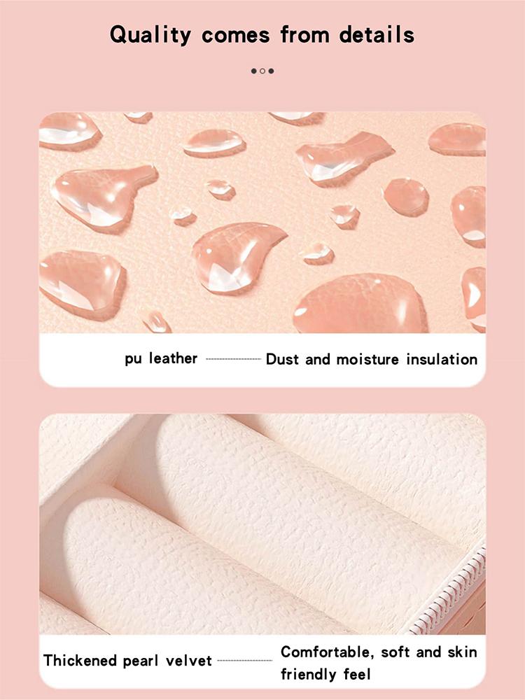 Portable Mini Jewelry Storage Box Travel Organizer Jewelry Box Leather Storage Earrings Necklace Ring Jewelry Organizer Display