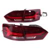 VLAND Full LED Dynamic Tail Lights Cherry Red Lens IP67 Waterproof Fit for MK6 2011 2014