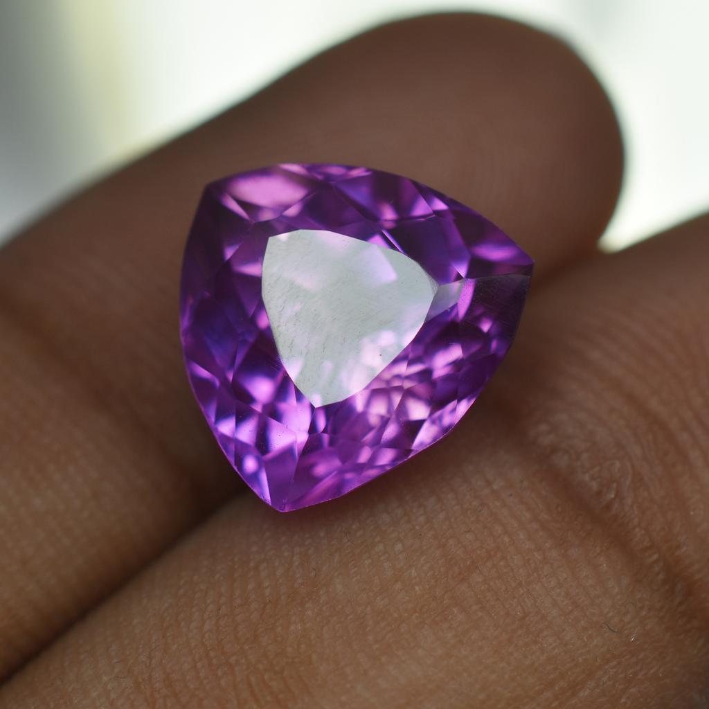 Ring Size Purple Tanzanite Natural Trillion Cut 7.95 Ct CERTIFIED Loose Gemstone