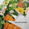 Peach Velvet Tapestry Wall Hanging Soft Durable Backdrop Poster Wall Decor For Home Watercolor Autumn Pumpkin Flower Hanging