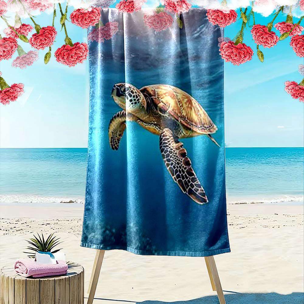 Sea Turtle Underwater Design Beach Towel Beach towel quick-drying for travel outdoor sports jogging beach and swimming