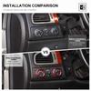 6x Red Center Control Switch Knob Ring Cover Trim For Silverado/Suburban 2007+