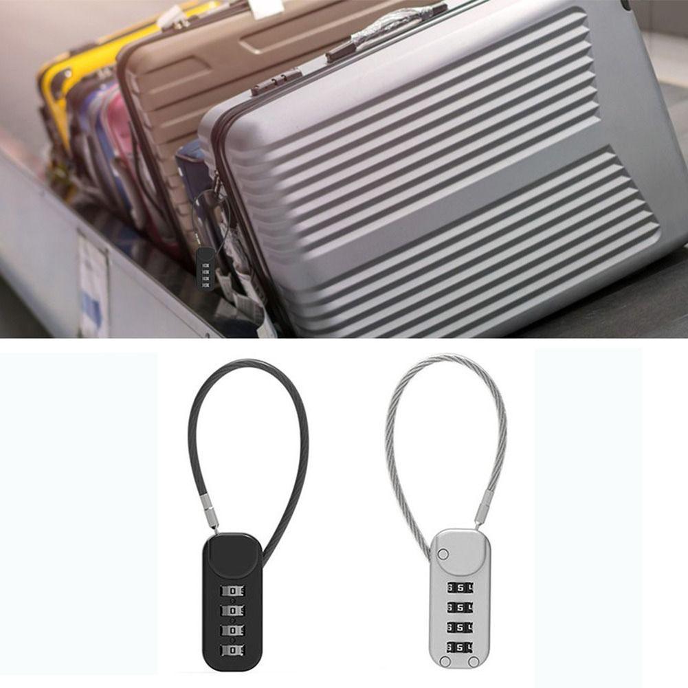 4 Digit Combination Padlock Anti-Theft Password Padlock Cabinet Steel Cable Password Lock Outdoor Travel Luggage Security Lock