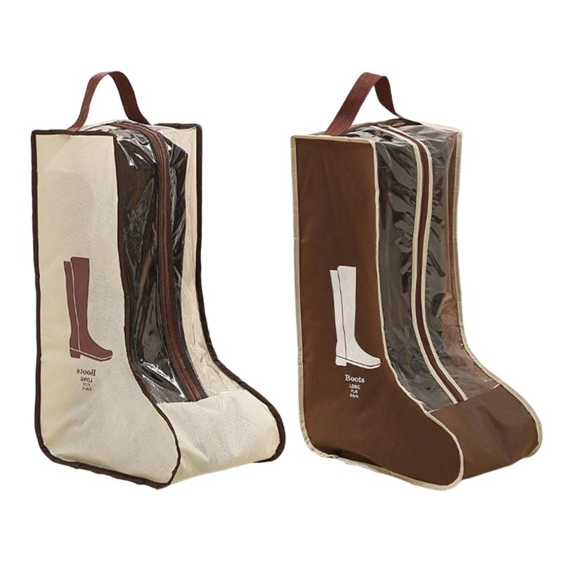 Set of 4 Dust Proof Shoe Storage Bags MultiPurpose Waterproof PVC Boot Organizer Cover For Home And Commute Use