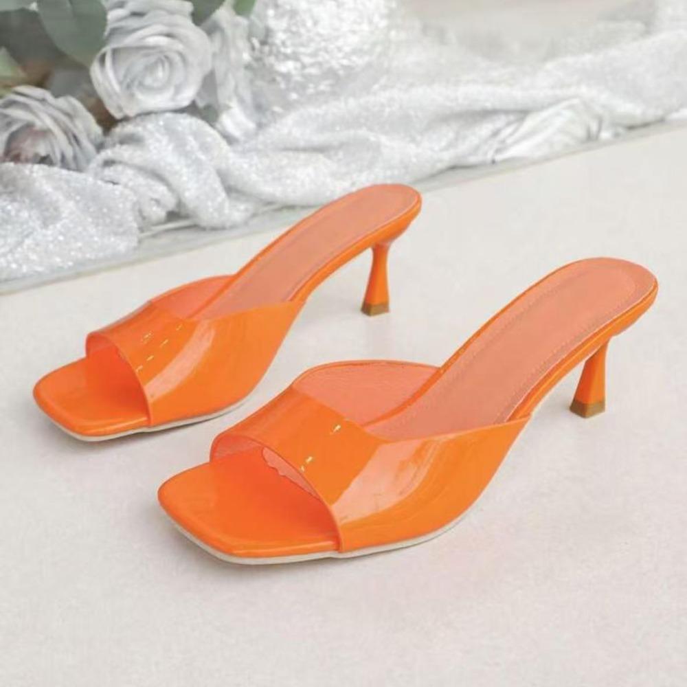 Fashion Fish Mouth Slippers Summer Comfort Dress Shoes Sexy Open Toe Stiletto Sandals Elegant Office Women High Heels