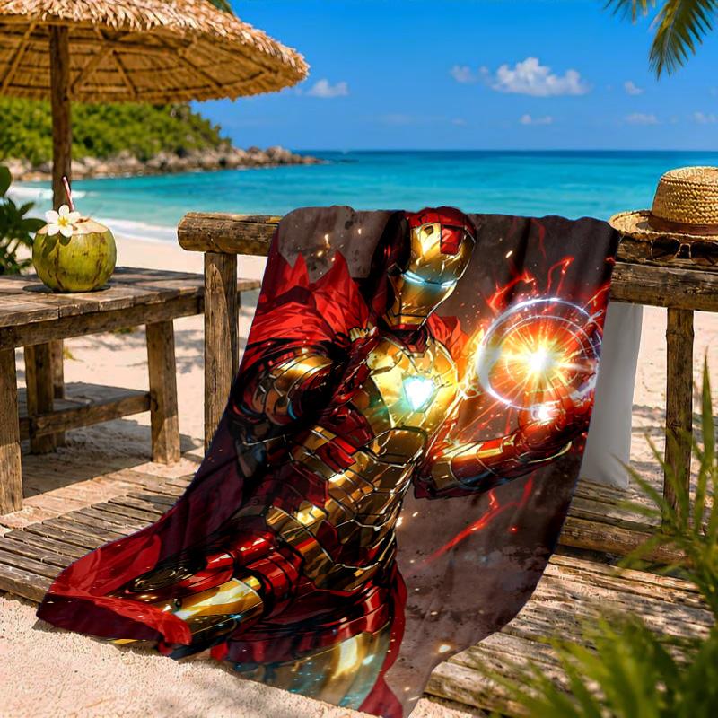 Iron Hero's Rise Beach Towel Microfiber Beach Towel, Lightweight and Quick-Dry, for Summer Travel, Swimming Pool Fan Birthday Gift