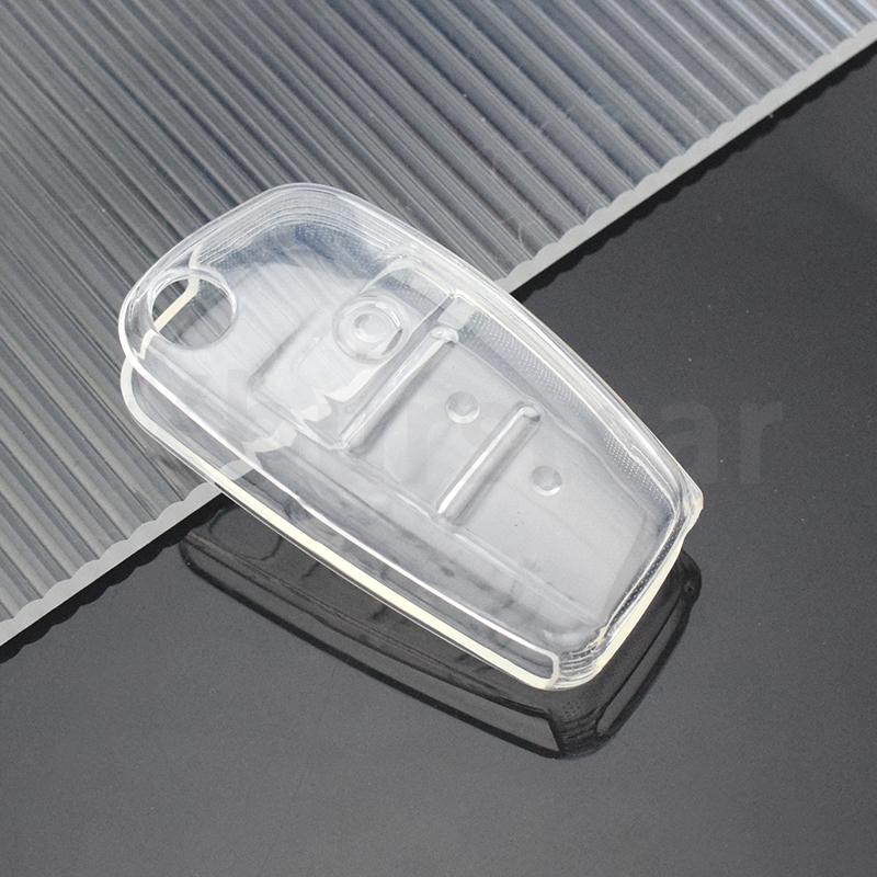 For A6 S6 A7 B6 B7 B8 8P 8V 8L TT RS C6 R8 A1 A3 Q3 A4 A5 Q5 Transparent TPU Auto Car Remote Key Case Cover Keys Shell Fob