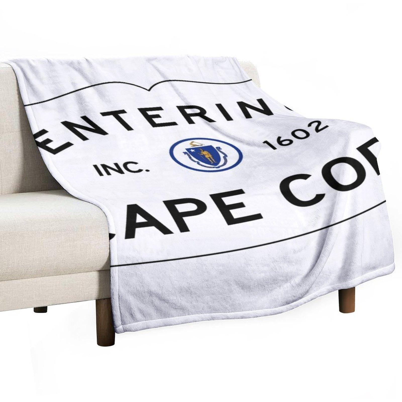 

Entering Cape Cod Road Sign - Cape Cod, Massachusetts Throw Blanket Flannel Soft Beds For Baby Blankets 30x40in