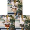 Plush Bunny Keychain With Cartoon Glasses For Bag Decor And Gifts