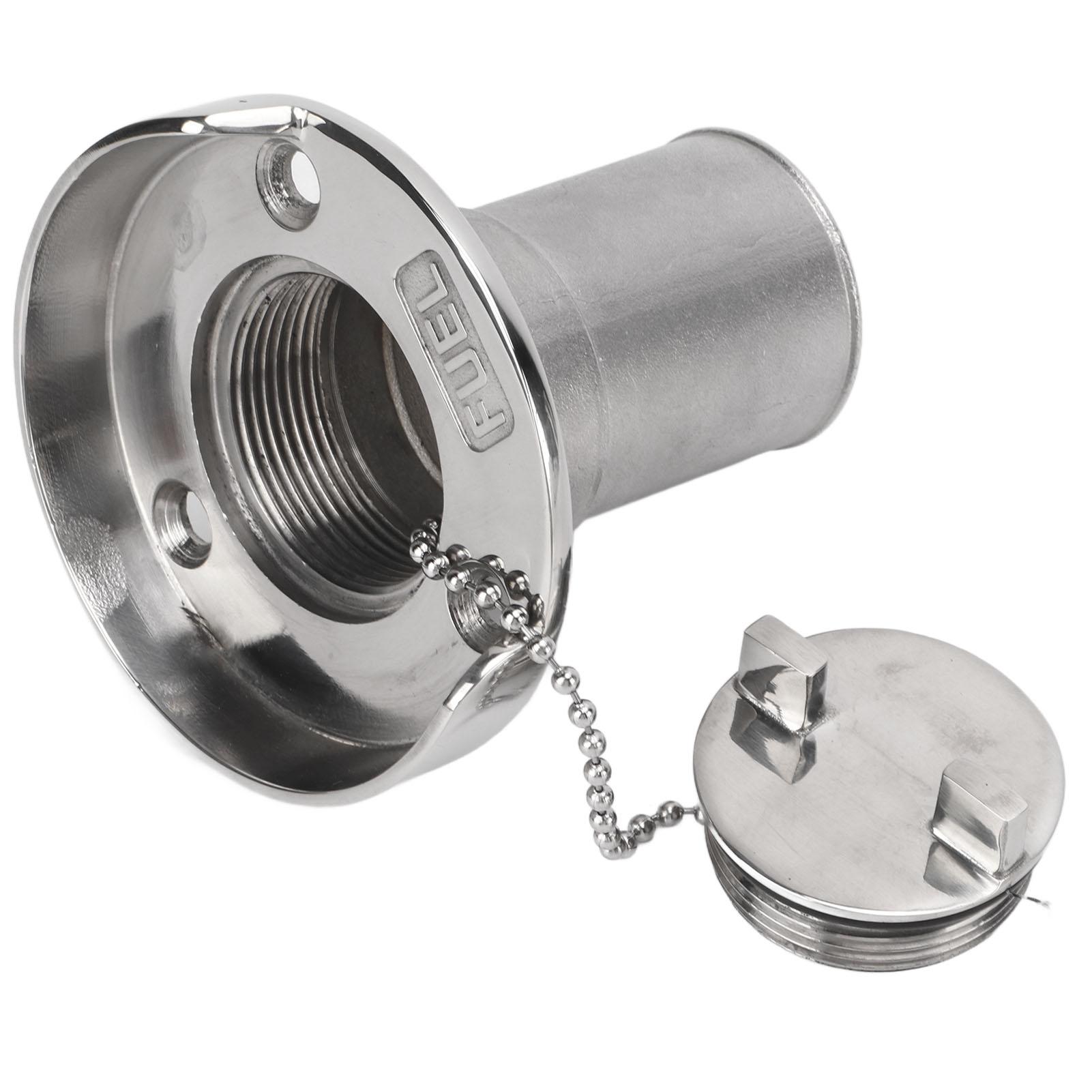 

1.5in Boat Deck Filler with Cap Fill Gas Fuel Diesel Stainless Steel for Marine Yachts Caravans RVs Trucks Trailers