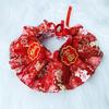 Warm Chinese New Year Pet Scarf with Bow Tie for Cats - Autumn/Winter