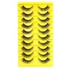 European Natural 3D False Eyelashes with Curled Stiff Stem - Dense, One-Piece Whole Strip