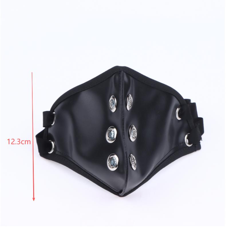 Motorrad Retro Maske PU Leder Vintage Reitmaske Schwarz Braun Punk Stil Für Outdoor Masken