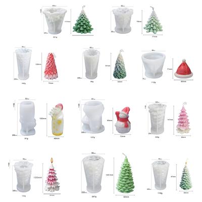 Molde de vela de muñeco de nieve de Navidad, resina epoxi de Papá Noel, escayola para aromaterapia, manualidades, molde de jabón de cera, 1 ud.