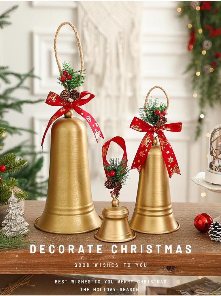 Creative Iron Trumpet Christmas Bell Ornaments