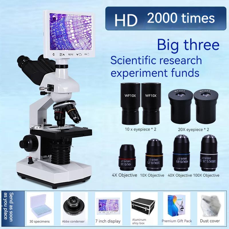 Binocular Electron Microscope Laboratory Research Microscope Maintenance Beauty Electronic Magnifying Glass