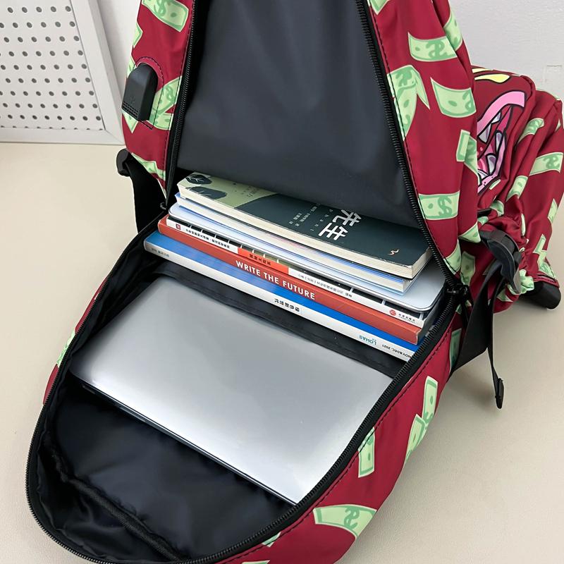 Zaino Colorato Squalo Studente Leggero Impermeabile Scuola Stampato Grande Capacità Cartone Animato