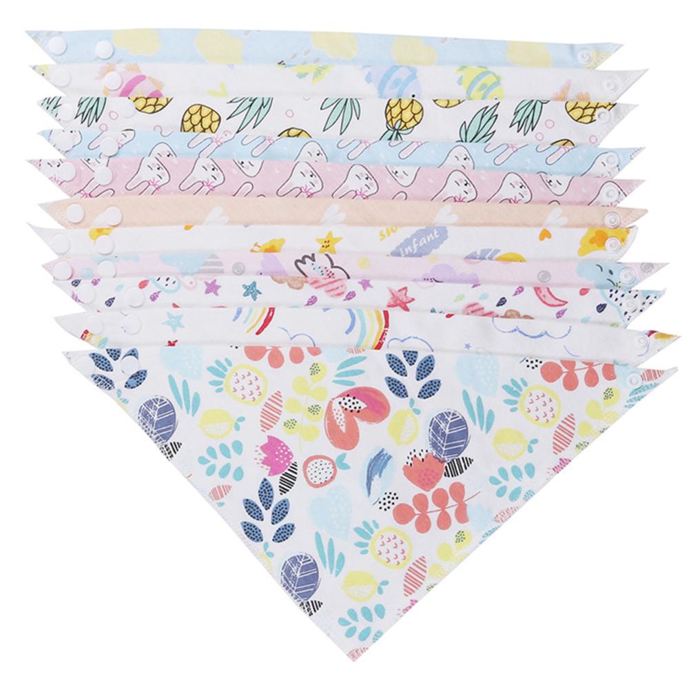 5Pcs Baby Bibs Cotton High Quality Double Layers Burp Cloths Lovely Cartoon Character Animal Bibs