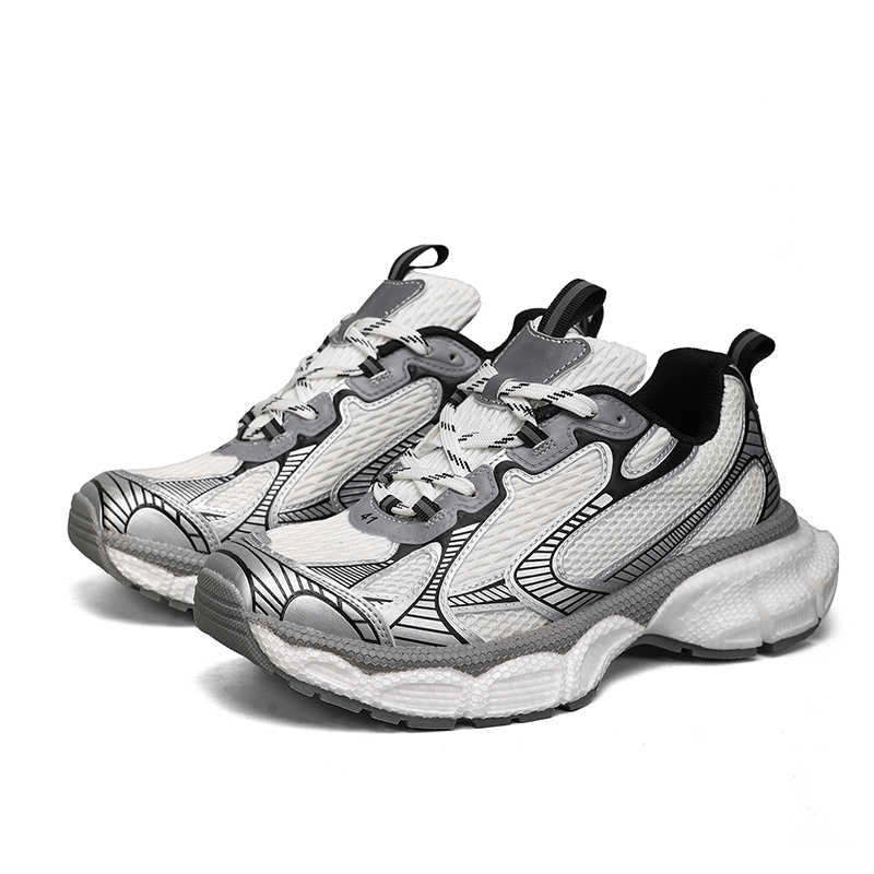 Fashion With Holes Chunky Fashionable Men's Footwear Mens Boots Size 45 Shoes High Sneakers Husband Sport Universal Brands High-end