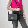 Michael Kors MK Mimi Gold Hollow Logo Flap Leather Messenger Bag Women bags Black 35T2G8IM6L-0001