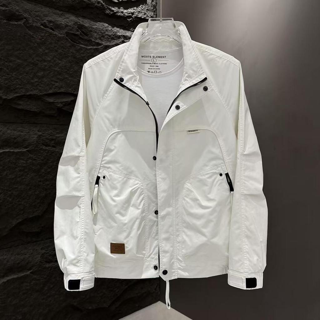 The Same Spring New Jacket Men'S Stand-Up Collar Tooling Military Fashion Coat Handsome Trend Casual Versatile Spring And Autumn