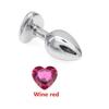 3 Size Anal Plug Heart Stainless Steel Crystal Anal Plug Removable Butt Plug Stimulator Anal Sex Toys Prostate Massager Dildo