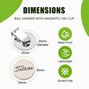 Funny Golf Ball Marker with Magnetic Hat Clip for Men Women, Golf Accessories Gifts for Golfer, Removable Golf Hat Clip Markers