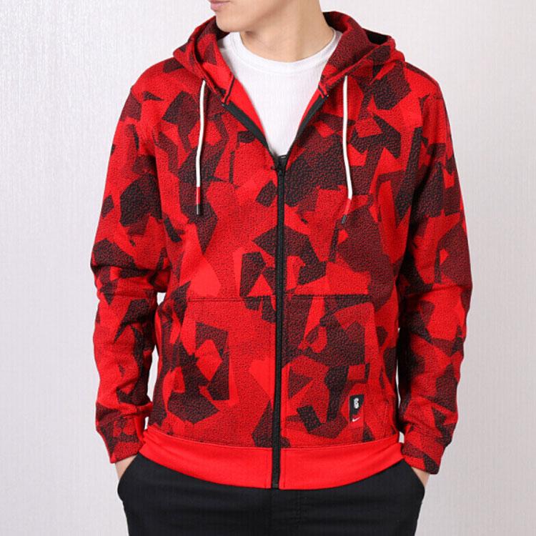 Nike Kyrie Irving Mens Basketball Fleece Hoodie Jacket Men Hoodies Red AJ3386-657