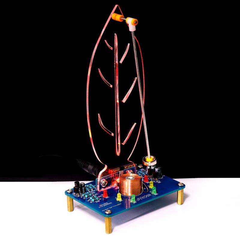 Magnetic Electromagnetic Swing Science Kit DIYer Swaying Pendulum with LED Light Electronic Oscillator Soldering Project
