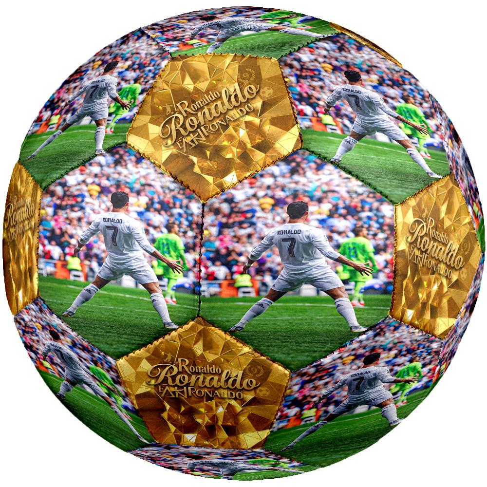 Ronaldo's Iconic Kick Size 5 Football Machine-Stitched Indoor/Outdoor Universal Football Surprise Collection Gift Distinctive Home Decor And Party Gif