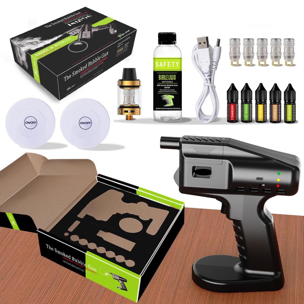 Spanish Molecular Gastronomy Smoked Bubble Gun for Creative Cocktails and Aromatic Dishes