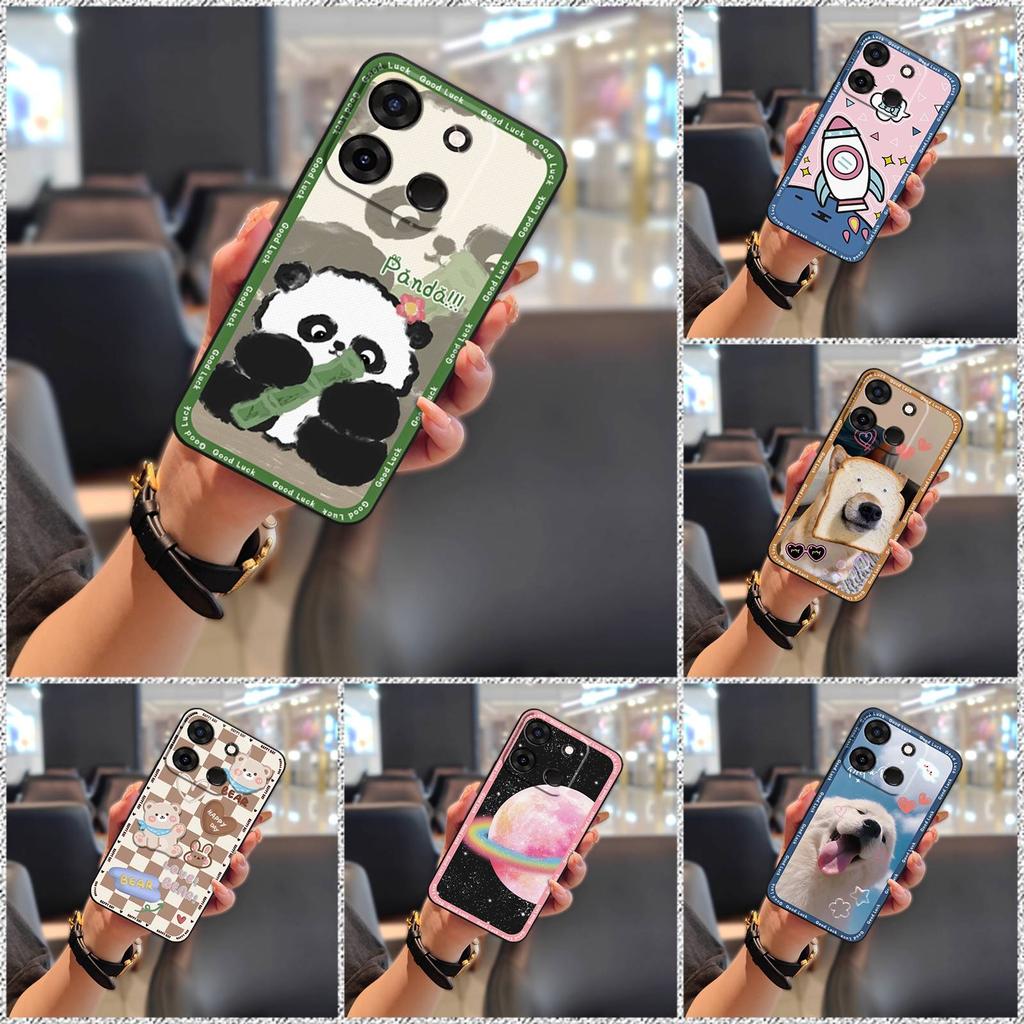 Dirt-resistant Back Cover Phone Case For Infinix X6515/Smart7 Global/Tecno POP7 Fashion Design Soft Case Silicone Cute