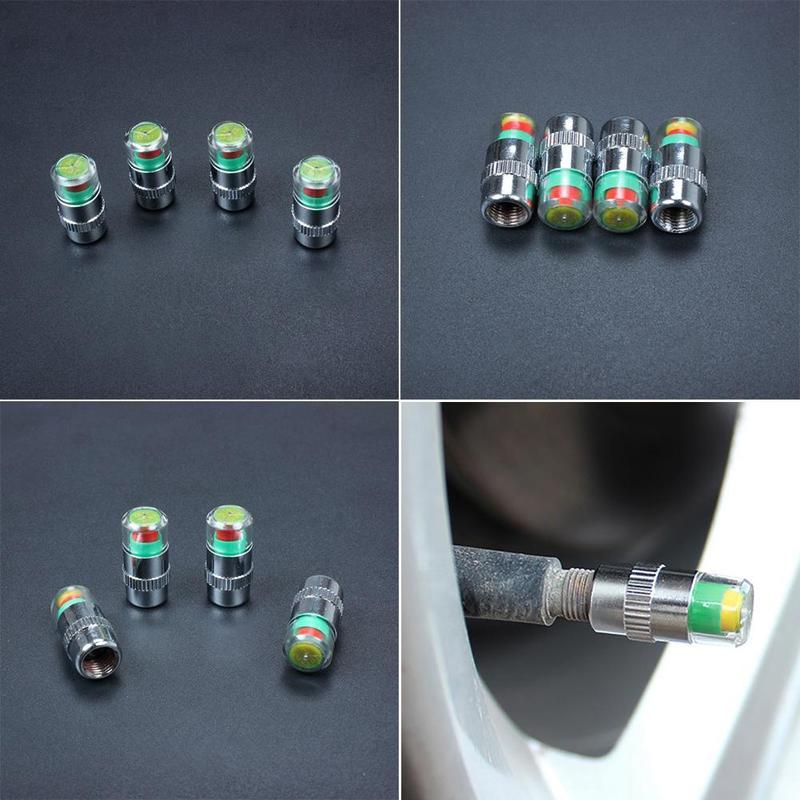 Cars Tire Air Pressure Monitor Alert 4/8/10 Pcs Tyre Cap Indicator Alert Air Pressure Gauge