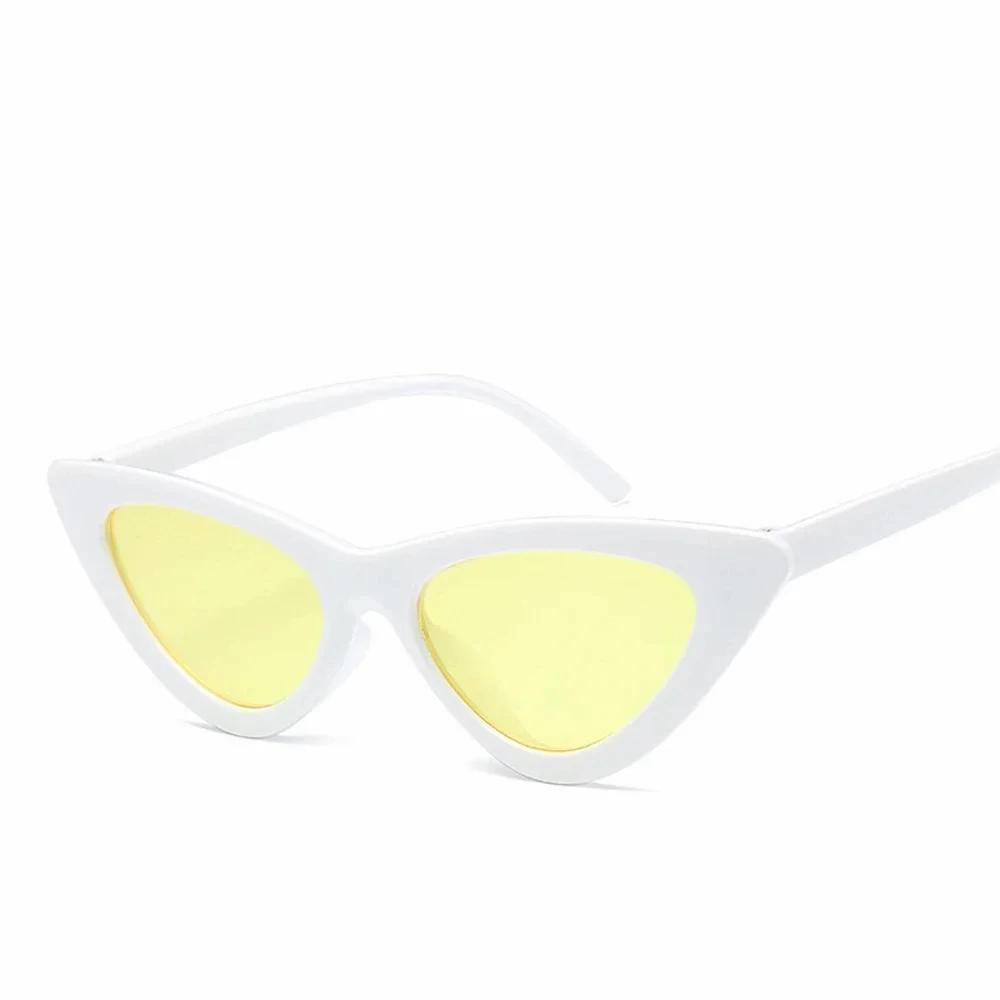 Vintage Cateye Sunglasses Women Retro Small Cat Eye Sun Glasses Designer Colorful Eyewear For Female Oculos De Sol