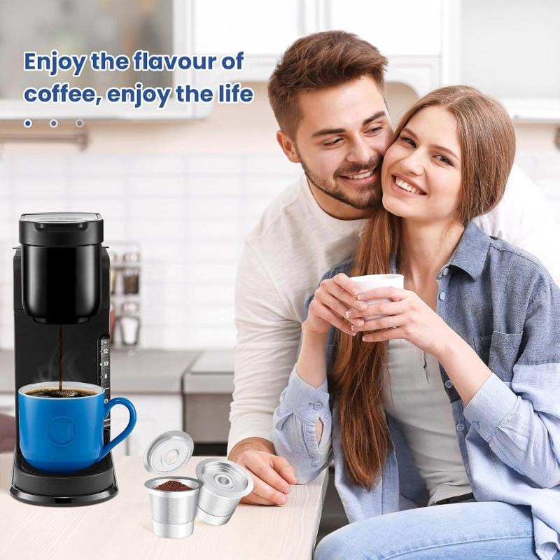 Reusable Coffee Pods for Coffee Maker PB051/CFP101/PB041-304 Stainless Steel K Cups Coffee Filters-Compatibled with Single Serve and Dupli Brew Coffee