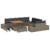 Garden Sofa Set with Cushions 13 Pcs Grey