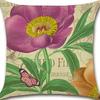 Retro Plant Floral Print Linen Pillow Case Home Living Room Sofa Car Cushion Pillow