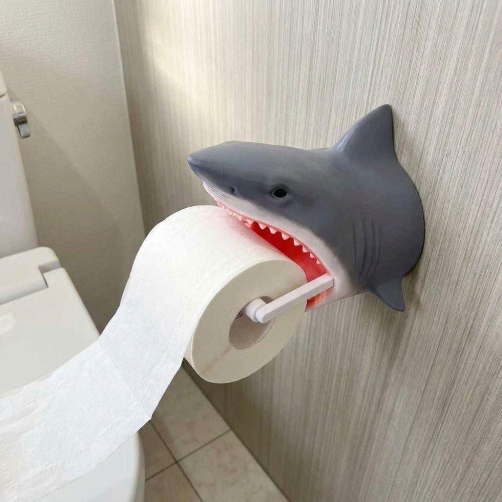 Wandmontierter Toilettenpapierhalter Haifisch Schildkröte Tissue Rollenhalter Tissue Organizer