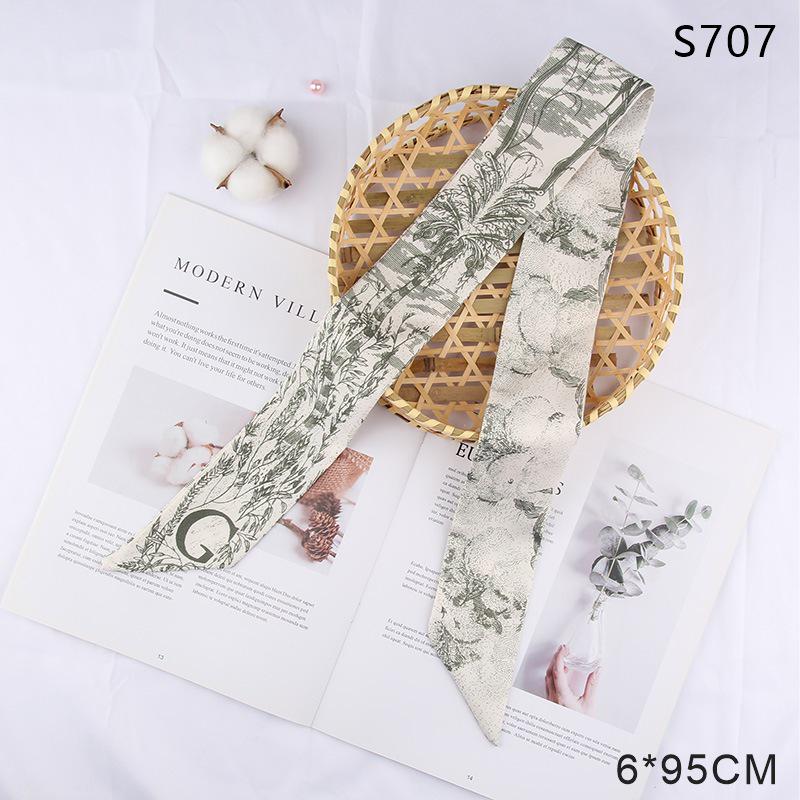 Versatile Vintage Silk Scarf: Hair Tie, Headband, Bag Accessory