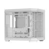 Boîtier atx - mars gaming - mc-3tcore - triple verre trempé - double chambre - blanc
