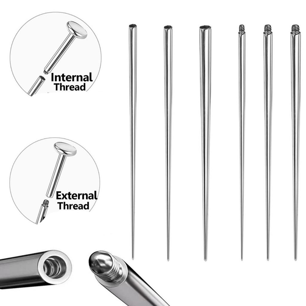 Professional Piercing Insertion Tool Kit Threadless Insertion Needle For Body Jewelry Replacement Without Threads
