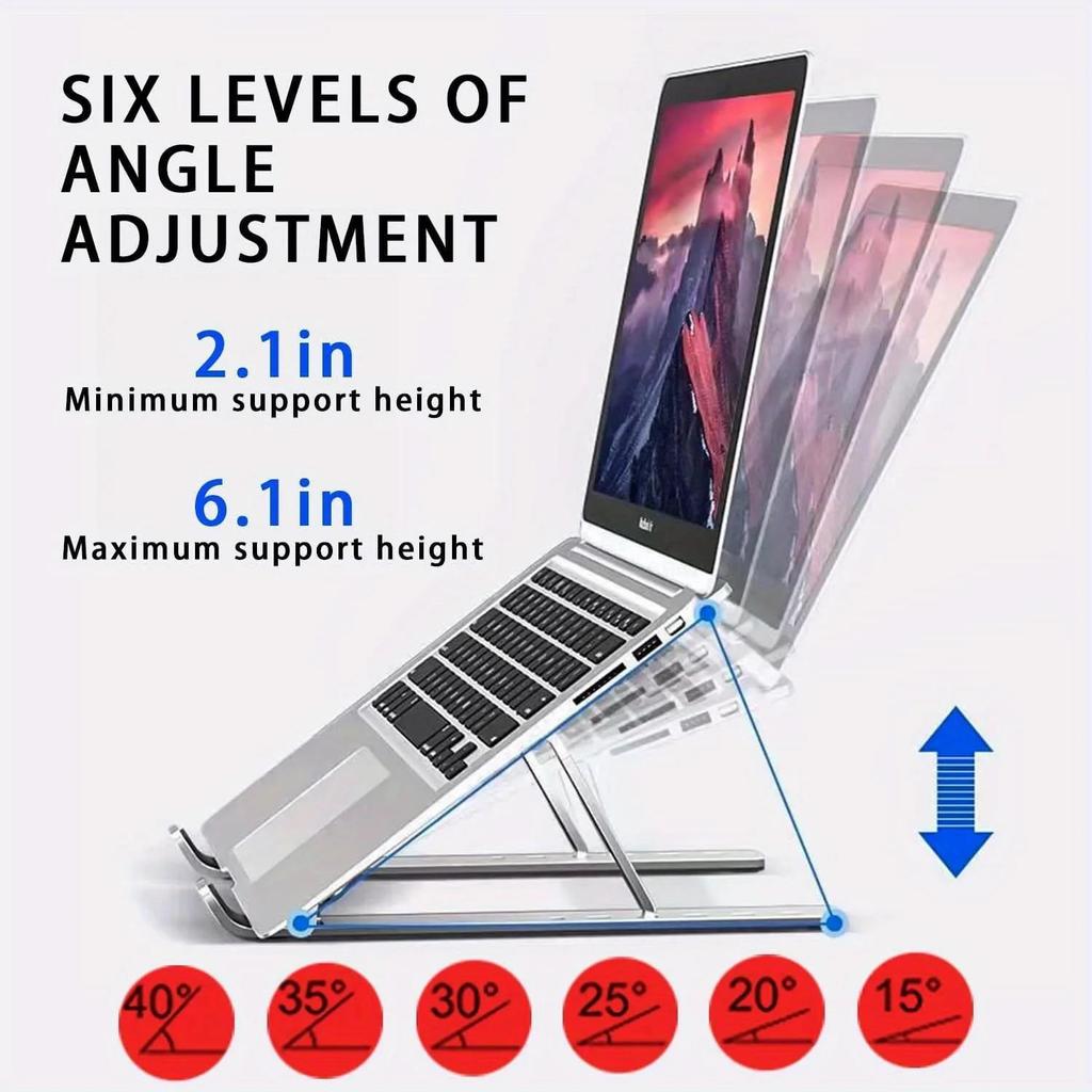 Portable Notebook Cooling Stand Notebook Computer Riser Holder Adjustable Laptop Stand For Macbook Air Office Desk Accessories