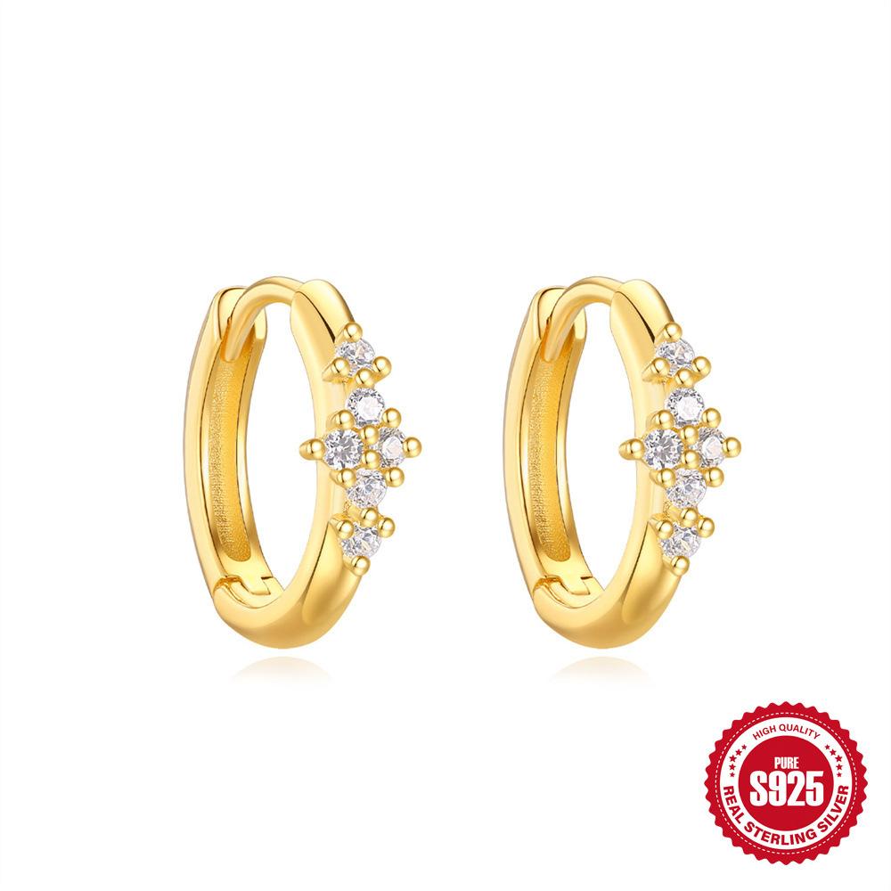 

Универсальные серьги-капли из стерлингового серебра S925 для повседневной носки, простые геометрические серьги с одним бриллиантом, серьги класса люкс для женщин 925 Silver