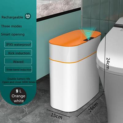 Smart Trash Can Household Bedroom Net Red Trash Can with Lid Bathroom Deodorant Bedroom Living Room Cracked Trash Can