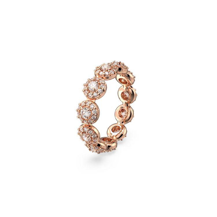 Swarovski Una Angelic Round Cut Design Rose Gold Ring Women Rings 5636274