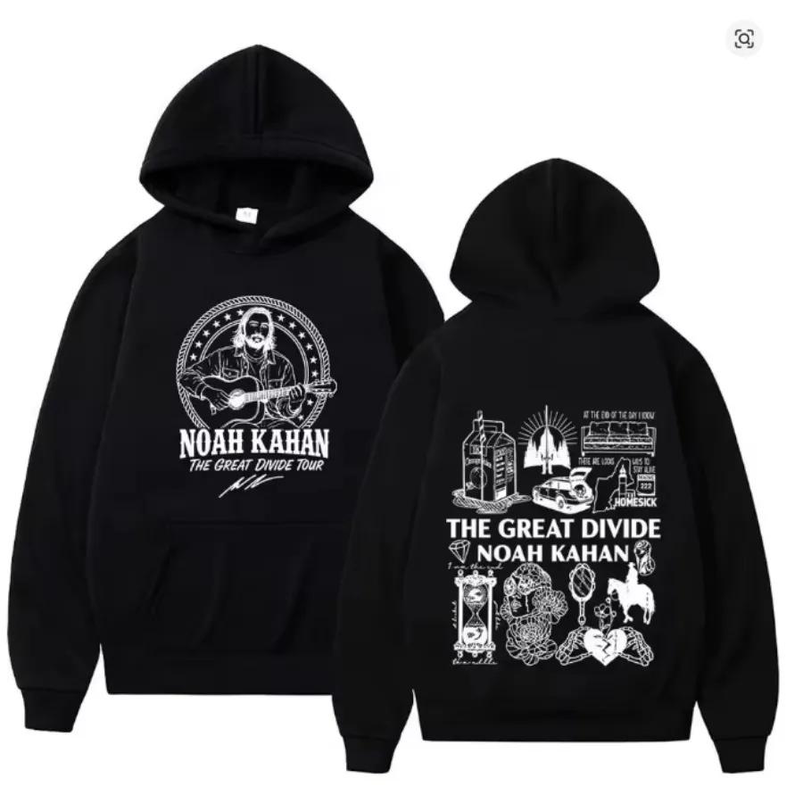 Noah Kahan The Great Divide Tour 2026 Oversized Hoodie Women Men Harajuku Sweatshirt Streetwear Hip Hop Long Sleeve Pullover Hooded Jac187